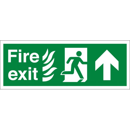 NHS Fire Exit Arrow Up Signs - from Key Signs UK